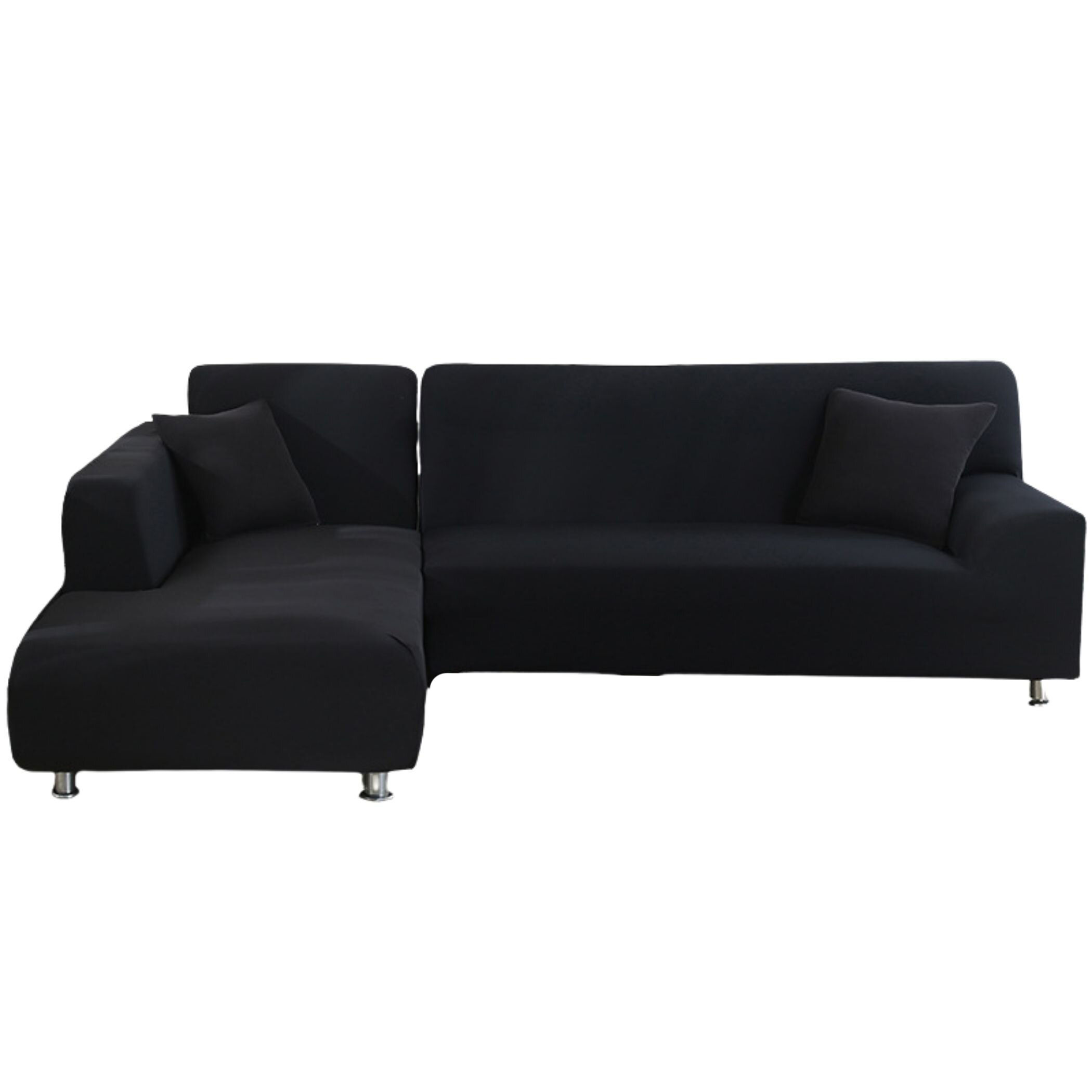 Sectional Sofa Cover L Shape,2pc Stretch Sofa Slipcover Spandex Non