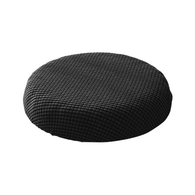 Round Stool Chair Cover Bar Stool Cover Chair Swivel Chair Cover Cushion Protectior Beauty Salon Stool Cover-black-Pack of 2