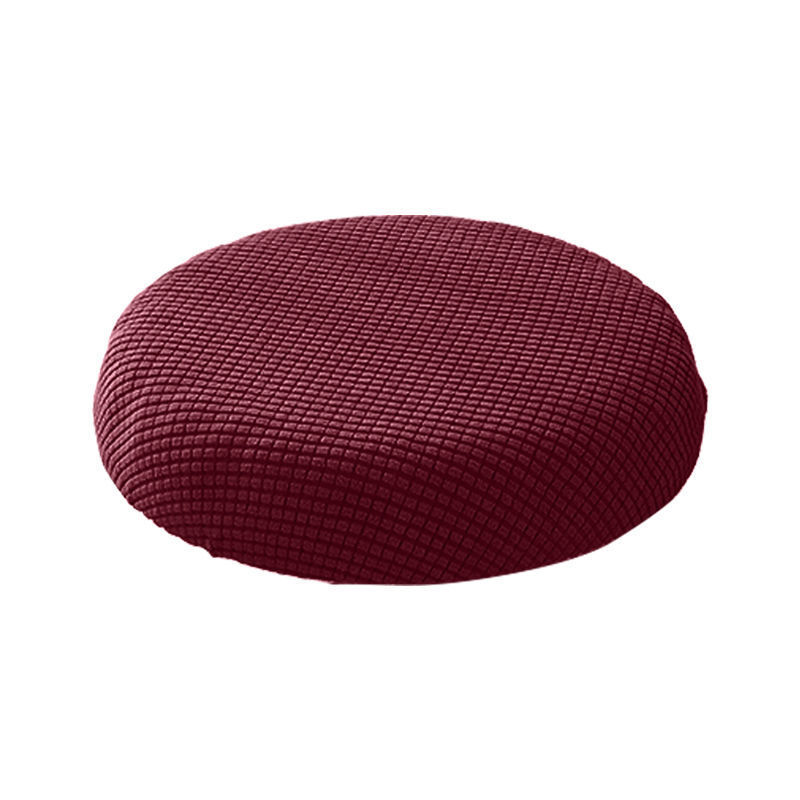 Round Stool Chair Cover Bar Stool Cover Chair Swivel Chair Cover Cushion Protectior Beauty Salon Stool Cover-wine red-Pack of 4