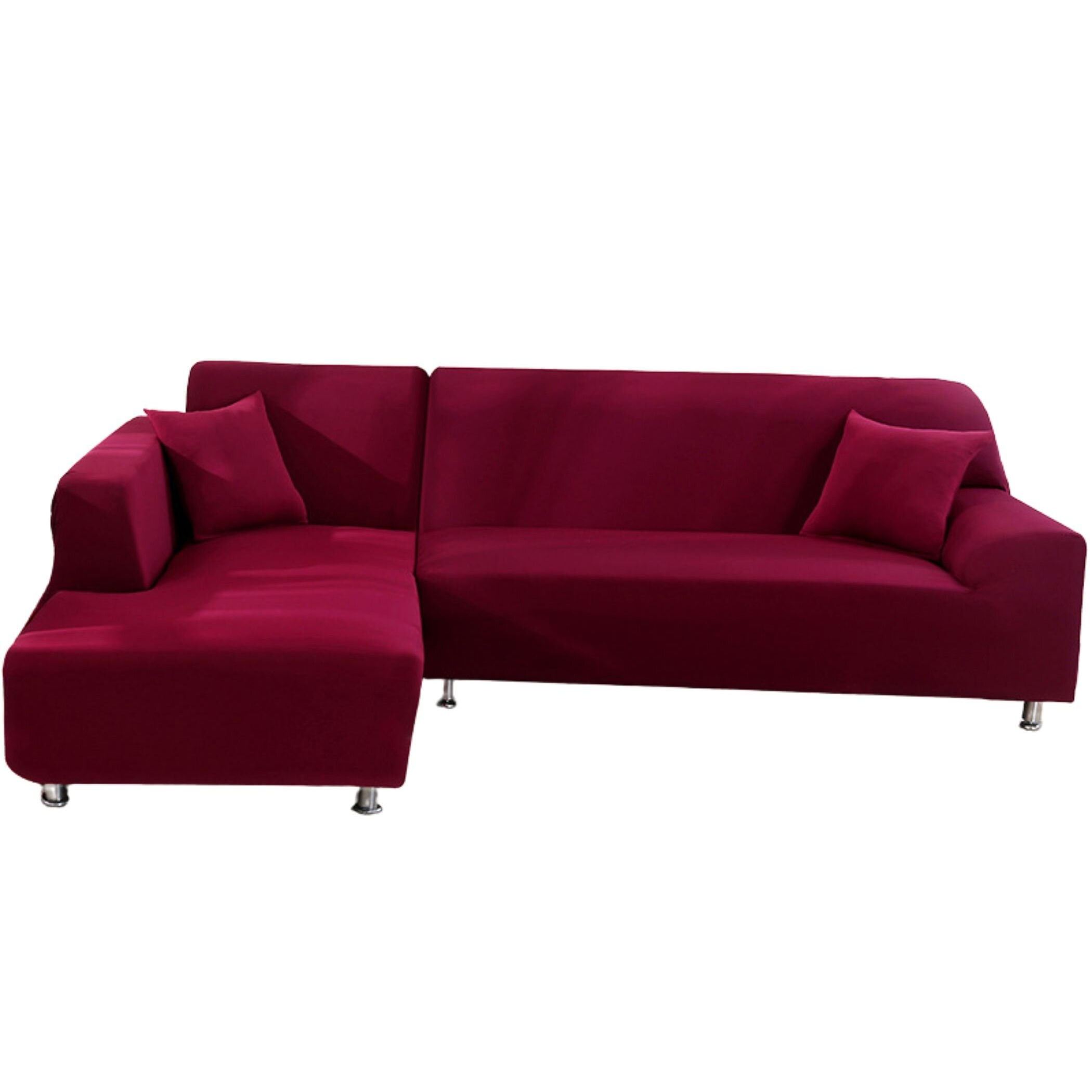 Sectional Sofa Cover L Shape,2pc Stretch Sofa Slipcover Spandex Non