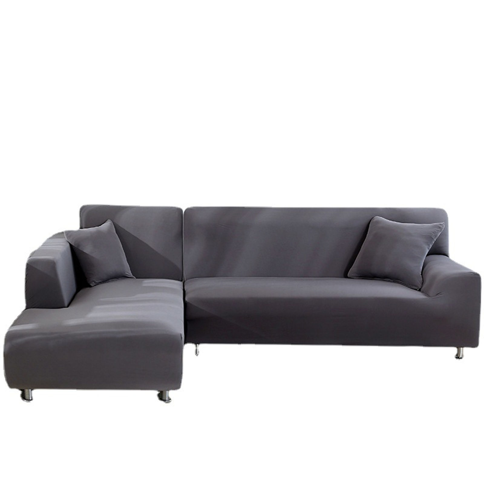 Sectional Sofa Cover L Shape,2pc Stretch Sofa Slipcover Spandex Non